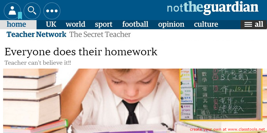 homework headline